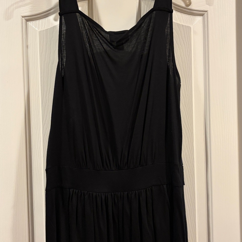 LOFT Black Sleeveless mini above knee Dress with Tie Waist NWT size 12 - Picture 6 of 7